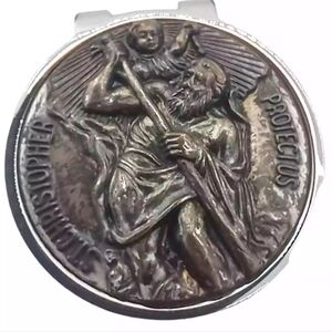 Vintage SWANK St. Christopher Money/Tie Clip
